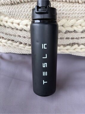 Tesla Black Water Bottle